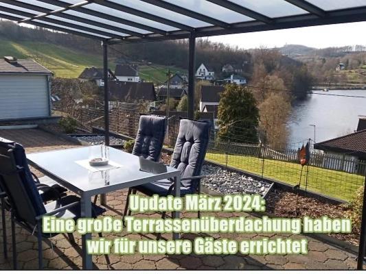 Exklusive Ferienwohnung 'Agger-Blick' Mit Grosser Seeblick-Terrasse & Sauna Gummersbach Luaran gambar