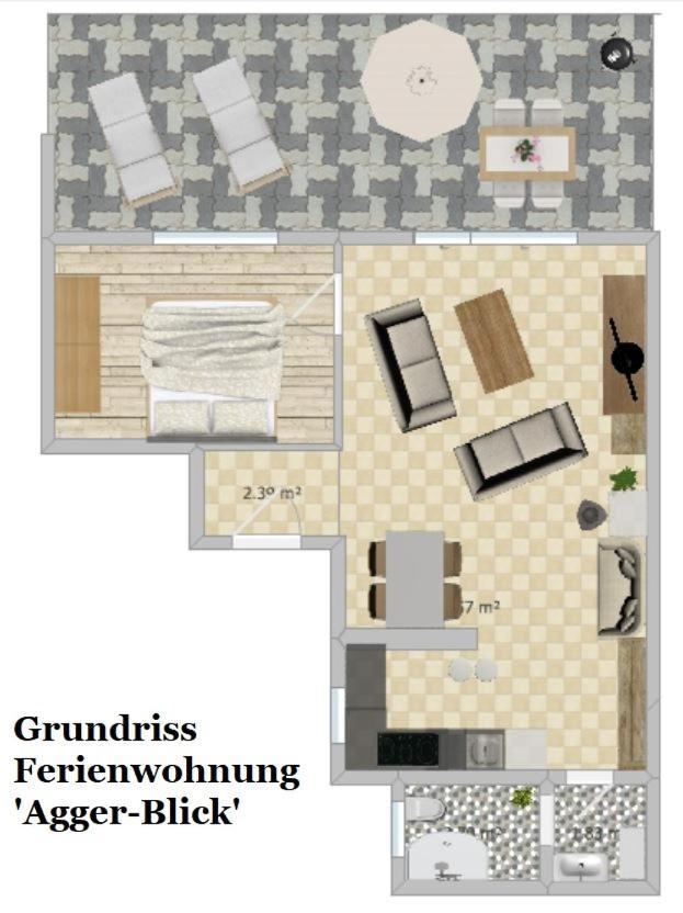 Exklusive Ferienwohnung 'Agger-Blick' Mit Grosser Seeblick-Terrasse & Sauna Gummersbach Luaran gambar