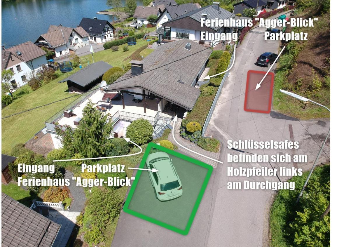 Exklusive Ferienwohnung 'Agger-Blick' Mit Grosser Seeblick-Terrasse & Sauna Gummersbach Luaran gambar
